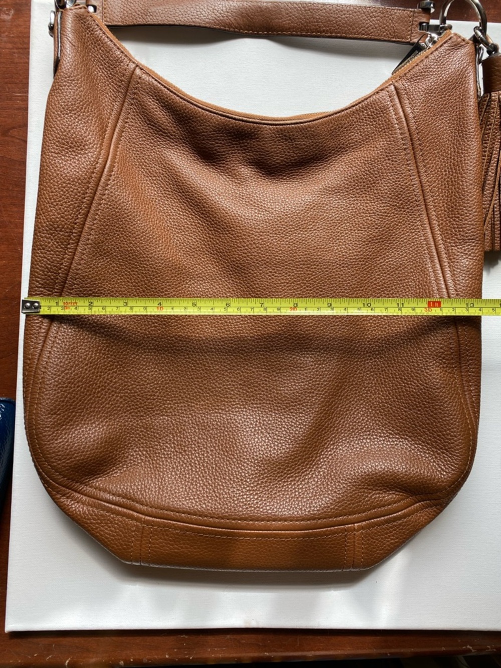 Michael Kors Caramel Pebbled Leather Large Hobo Bag With Tassel - Picture 14 of 14